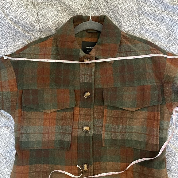 Plaid Shacket with tie waist - Picture 6 of 7